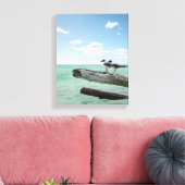 Twee zeemijlen op een dode boom die eruit kleeft canvas afdruk (Insitu (Woonkamer))