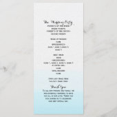 Twee Zeepaardjes Elegant Strand Wedding Program Ra Programma (Achterkant)