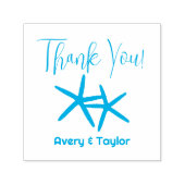 Twee zeesterren bruiloft dank u  zelfinktende stempel (Design)