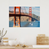 Twee zeilboten Golden Gate Bridge San Francisco Ba Poster (Keuken)