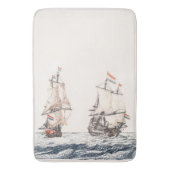  twee zeilschepen op het Zee Johan Teyler Badmat (Voorkant Verticaal)