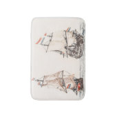  twee zeilschepen op het Zee Johan Teyler Badmat (Voorkant Verticaal)