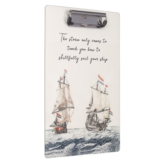 twee zeilschepen op het Zee Johan Teyler Klembord (Rechts)