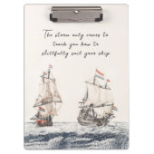 twee zeilschepen op het Zee Johan Teyler Klembord (Voorkant)