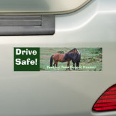 Twee Zelden, Wild New Forest Pony Friends in Engel Bumpersticker (Op auto)