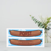 Twee zelf uitgesneden PQRST studie worst Bladwijze (Staand voorkant)