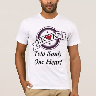 Twee zielen, één hart – gepersonaliseerd paar T-Sh T-shirt