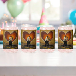 Twee zielen, één hart" gepersonaliseerde trouwbril blikvorm glas