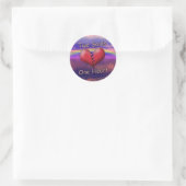 Twee zielen Een Hart Ronde Sticker (Tas)