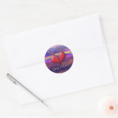 Twee zielen Een Hart Ronde Sticker (Envelop)