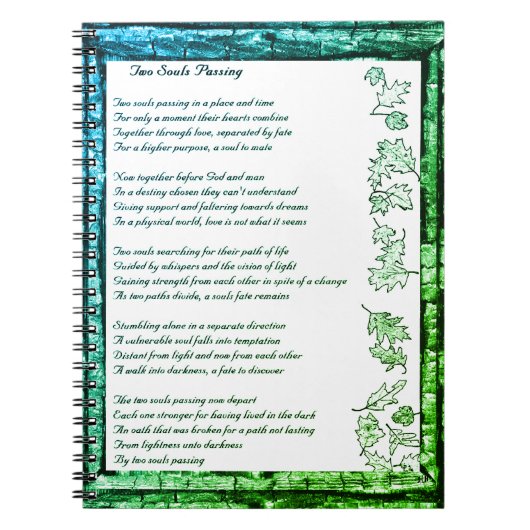 Twee zielen passeren notitieboek (Voorkant)