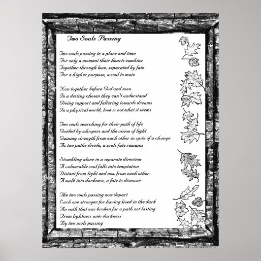 Twee zielen passeren poster (Voorkant)