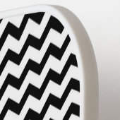 Twee zijden Chevron Zig Zag Pattern Black White Pickleball Paddle (Links Detail)