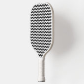 Twee zijden Chevron Zig Zag Pattern Black White Pickleball Paddle (Links)