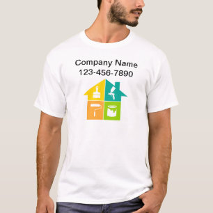 Twee zijhuis schilder personeel werk Shirten T-shirt