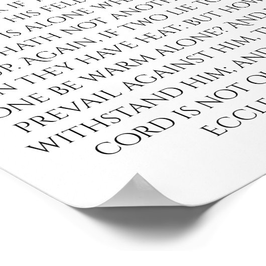 Twee zijn beter dan een Prediker 4:9 bruiloft Poster (Hoek)