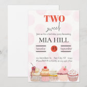 Twee zoete 2e verjaardag kaart (Voorkant / Achterkant)
