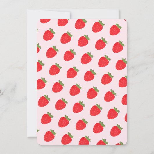 Twee zoete aardbei Schattigee Kinder tweede verjaa Kaart (Achterkant)