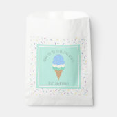 Twee zoete blauwe ijsjes tweede verjaardag bedankzakje (Voorkant)