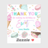 Twee zoete dessert 2e verjaardag gunst Stickers (Vel)