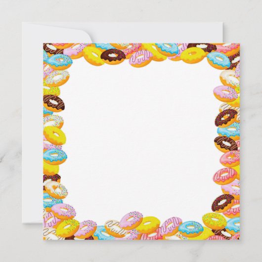 Twee Zoete Donut 2de thema Kleurrijke Verjaardagsf Kaart (Achterkant)