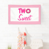 Twee zoete donut 2e verjaardag spandoek (Insitu)