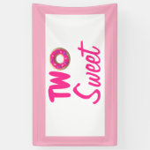 Twee zoete donut 2e verjaardag spandoek (Verticaal)
