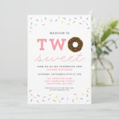 Twee zoete donut en Sprinkles 2e verjaardag Kaart (Staand voorkant)