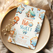 Twee zoete kerstkoekjes jongen 2e verjaardag kaart