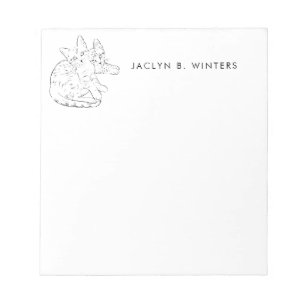 Twee zoete kittens die gepersonaliseerd Notitieblo Notitieblok