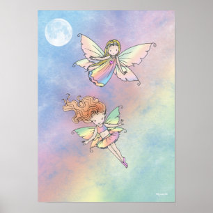 Twee zoete kleine pixies poster