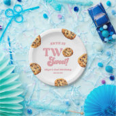 Twee zoete koekjes en melk 2e verjaardagsfeest papieren bordje (Feest)