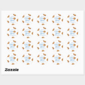 Twee zoete koekjes en melk 2e verjaardagsfeest ronde sticker (Vel)