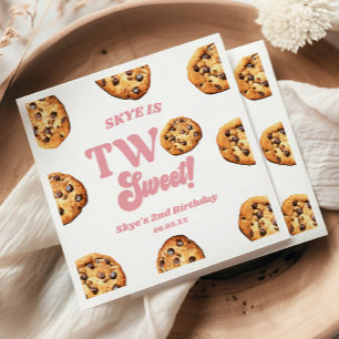 Twee Zoete Koekjes en Melk 2e Verjaardagsfeestje Servet
