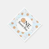 Twee zoete melk en koekjes blauw Birthday Party Pa Servet (Hoek)