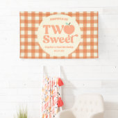 Twee zoete perzik fruit tweede 2e verjaardagsfeest spandoek (Insitu)
