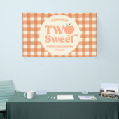 Twee zoete perzik fruit tweede 2e verjaardagsfeest spandoek (Beurs)