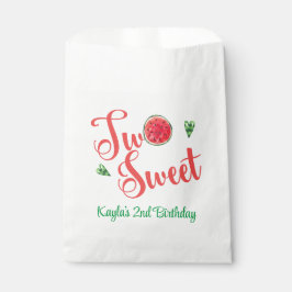 Twee zoete tweede verjaardag bedankzakje