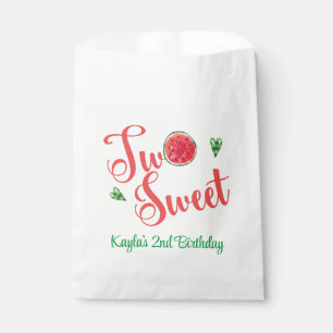 Twee zoete tweede verjaardag bedankzakje