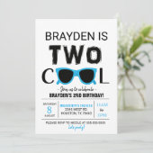 Twee zondagse zondagsuitnodiging kaart (Staand voorkant)