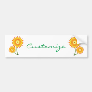 Twee zonnebloemen Plant Thunder_Cove Bumpersticker