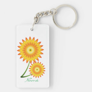 Twee zonnebloemen Plant Thunder_Cove Sleutelhanger