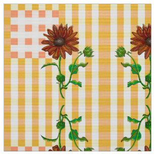 Twee zonnebloemen stof