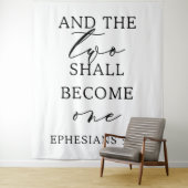 Twee zullen één trouwtapijtbanner worden wandkleed (In situ)