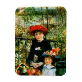 Twee zussen op de Terrace door Renoir Magneet