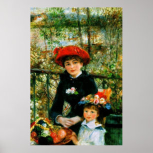 Twee zussen op de Terrace door Renoir Poster