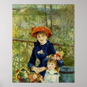 Twee zussen op de Terrace Poster