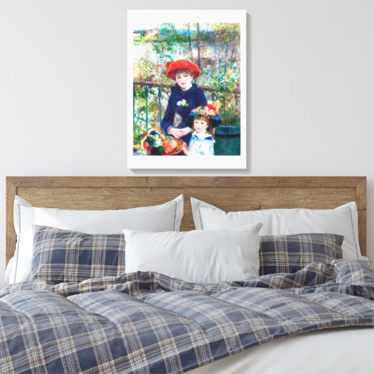 Twee zussen (Op het terras) (1881) Canvas Afdruk (Insitu (Slaapkamer))