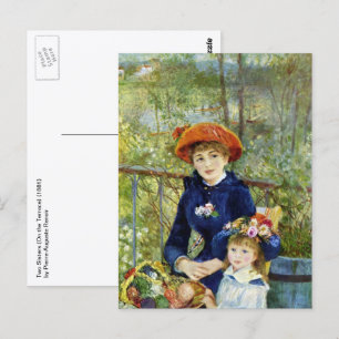 Twee zussen (op het terrein) van Pierre Renoir Briefkaart