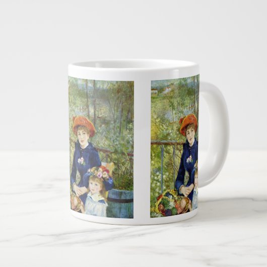 Twee zussen (op het terrein) van Pierre Renoir Jumbo Mok (Voorkant rechts)